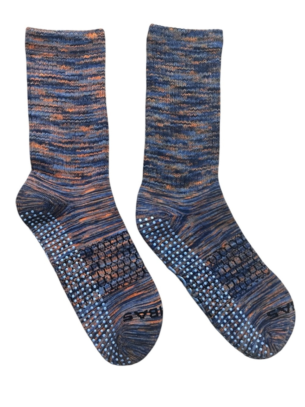 Bombas Women’s Gripper Half Calf Socks Space Dye M Athleisure Pilates Yoga Cozy